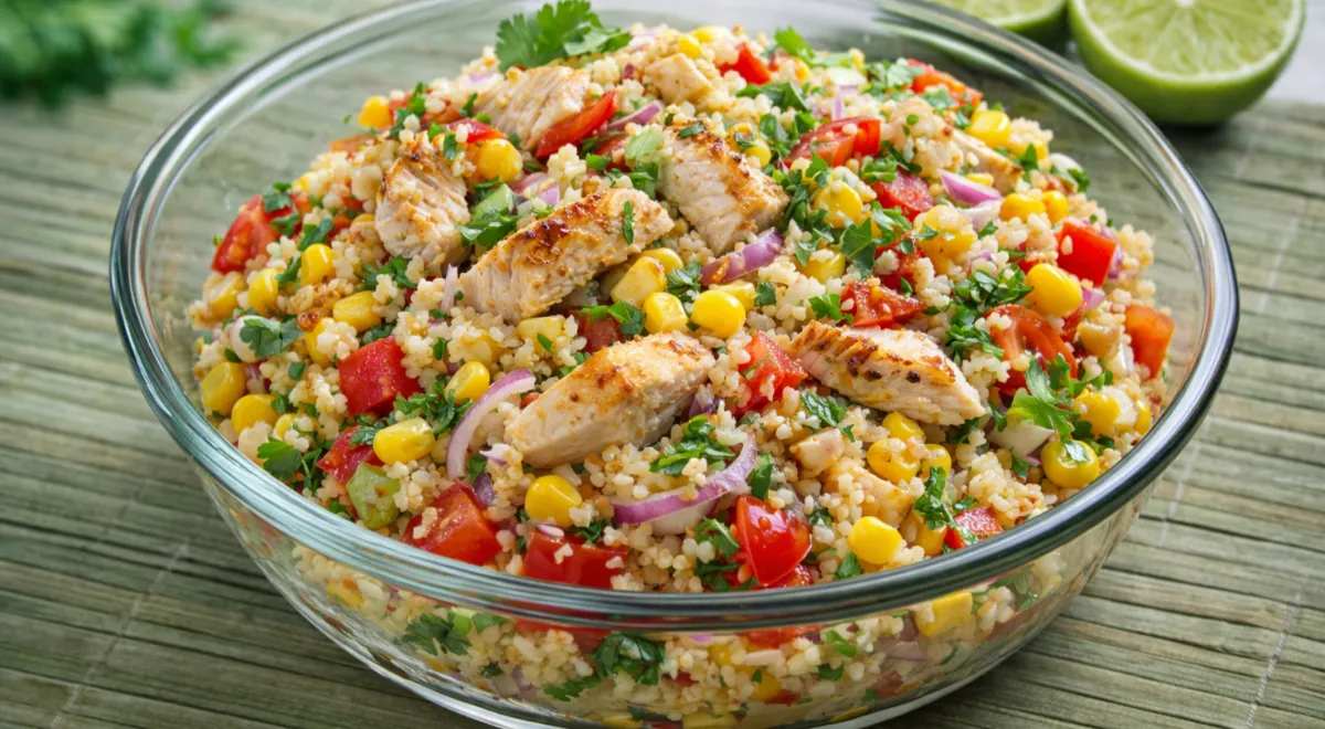 Салат с кускусом и курицей
