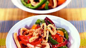 Рецепты с приправами, овощами и кальмарами