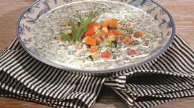 Кефирный суп с овощами