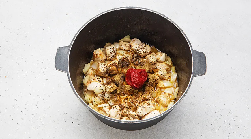 Плов из булгура с курицей