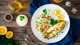 Жареный палтус