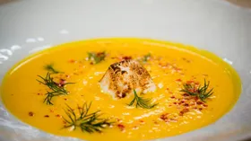 Морковно-имбирный суп с маршмеллоу