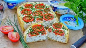 Рецепты с молочной продукцией, сыром творожным и томатами