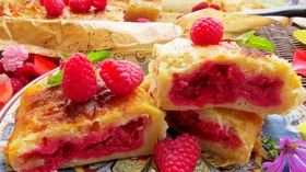 Рецепты с маслом растительным, яйцом куриным и малиной