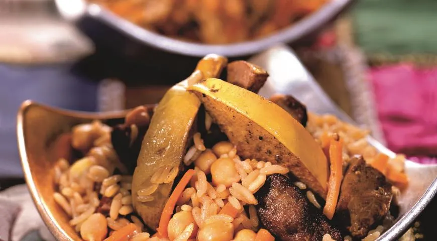 Плов с говядиной и нутом