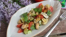 Рецепты с морепродуктами, огурцом и шампиньонами