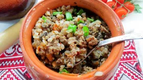 Рецепты с грибами, крупой и говядиной
