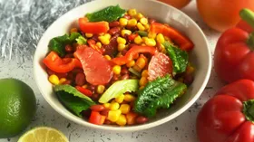 Рецепты с фруктами, салатом и бобами