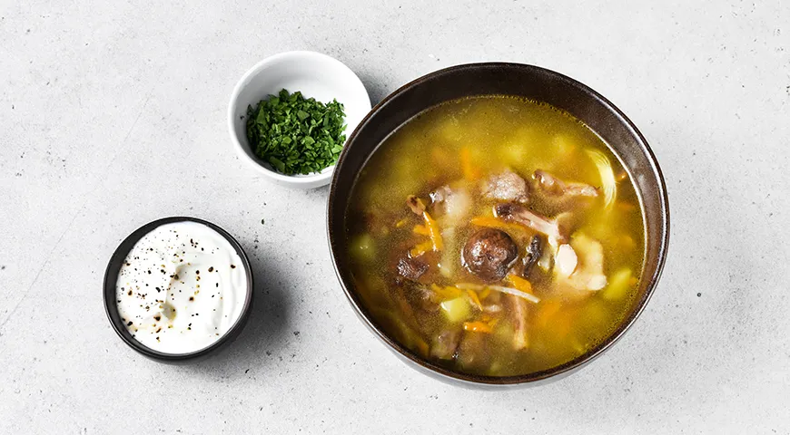 Грибной суп из маслят