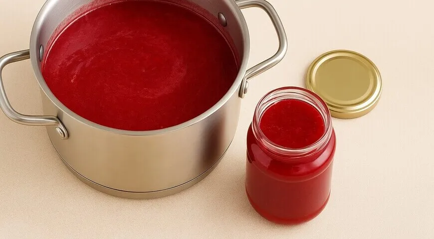 Джем из красной смородины без косточек