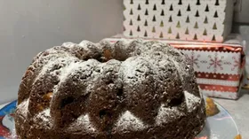Рождественский шоколадно-апельсиновый кекс с орехами и сухофруктами