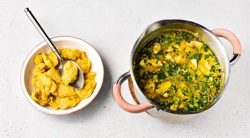 Клецки для супа из муки