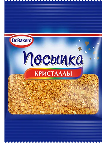 Посыпка Кристаллы золото, 10г