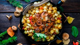 Жареные рыжики с картошкой