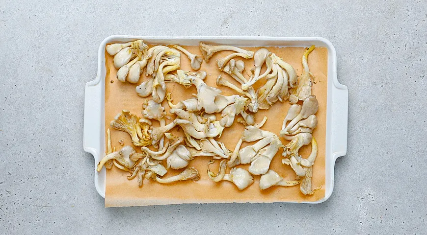 Полента с вешенками