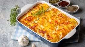 Картофельная запеканка под сыром в духовке