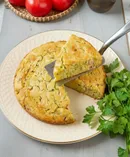 Ленивый пирог с кабачком и ветчиной
