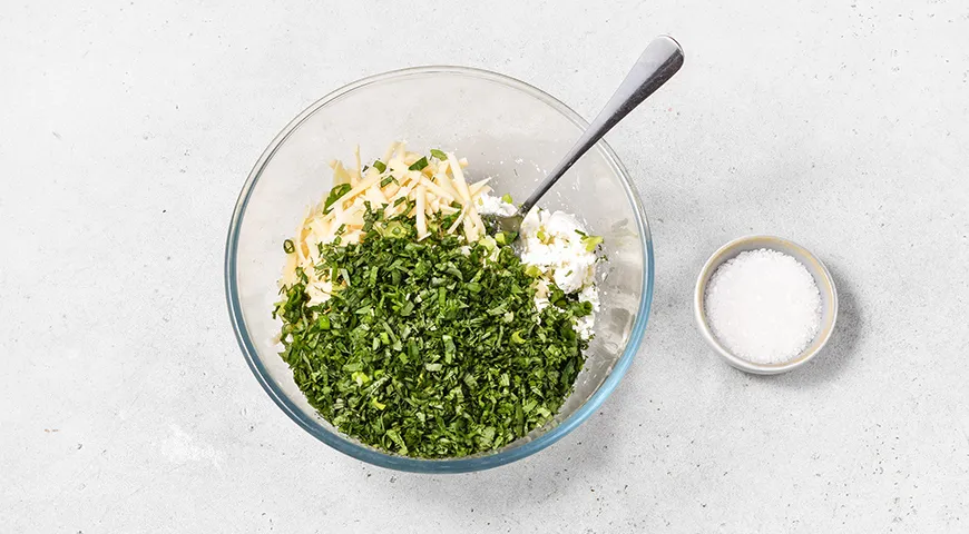 Кутабы с творогом и зеленью