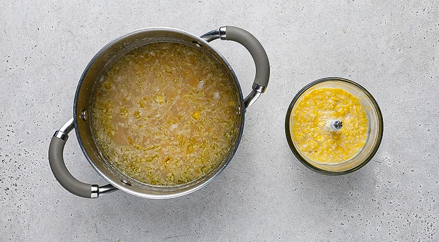 Кукурузный суп с лисичками