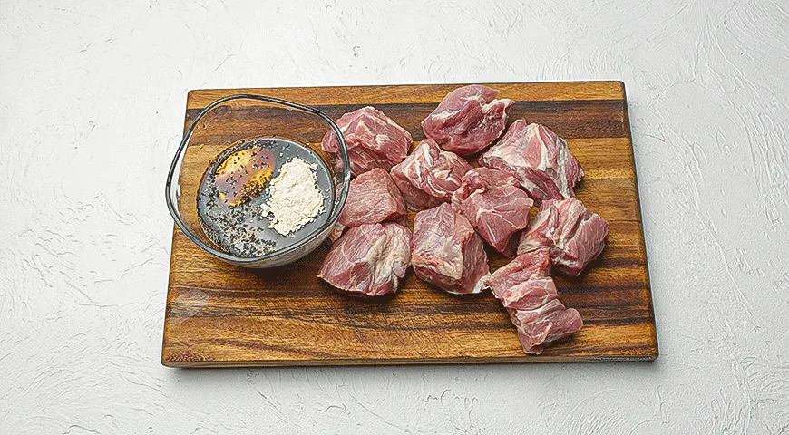 Шашлык из свинины с ананасами