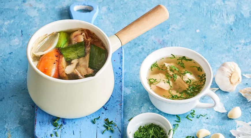 Лечебный куриный бульон, пошаговый рецепт с фото на 55 ккал