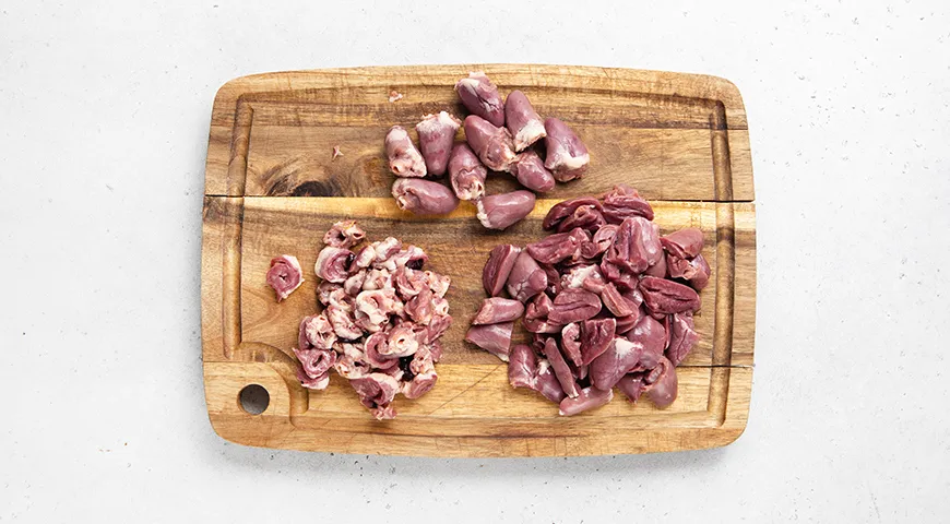 Плов с куриными сердечками