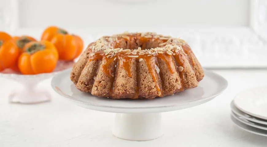 Рецепт пудинга из хурмы Королек с абрикосовой глазурью