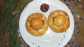 Пирожки с мясом и гречневой кашей по-татарски