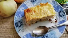Запеканка из риса с яблоками