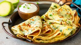 Кабачковые блины на молоке