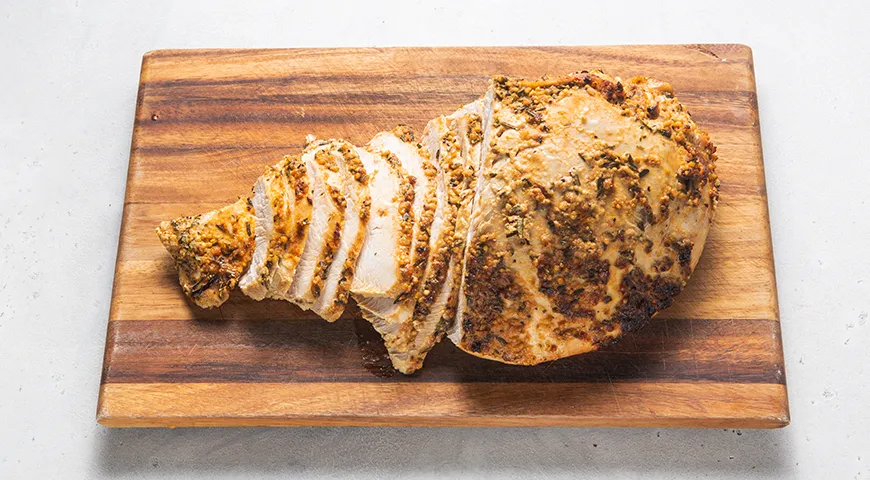 Запеченная грудка индейки с картофелем