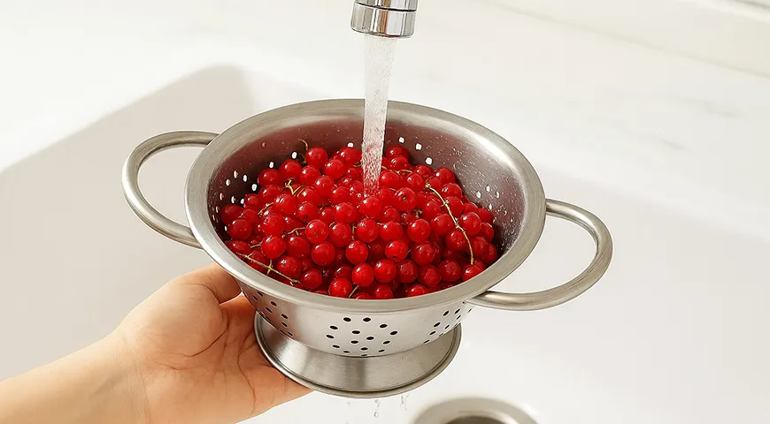 Желе-пятиминутка из красной смородины