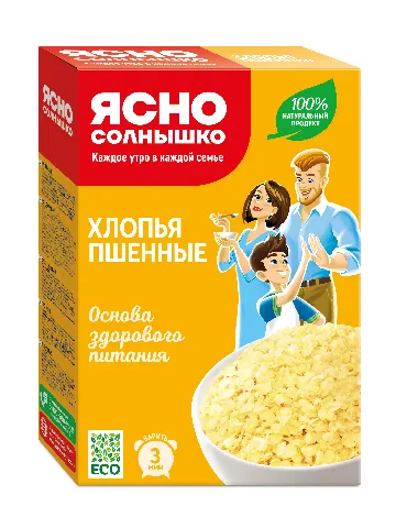 ЯСНО СОЛНЫШКО Хлопья пшенные 375г