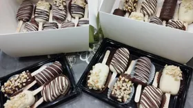 Пирожное эскимо  с малиной