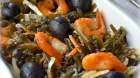 Рецепты с маслом оливковым, оливками и креветками