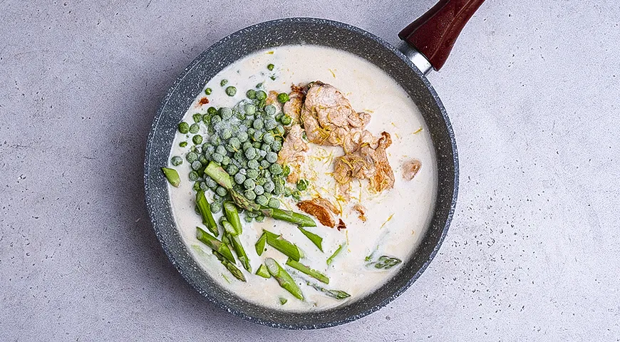 Весенние Спагетти с куриной грудкой