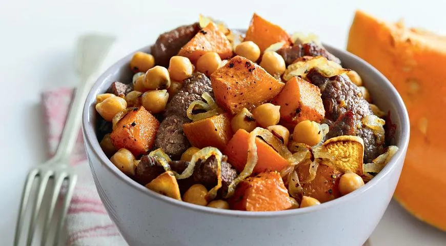 Рагу из баранины с тыквой и нутом