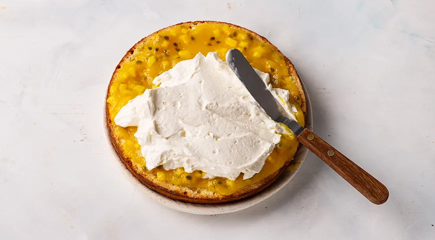 Торт Манго-маракуйя, пошаговый рецепт с фото на 492 ккал