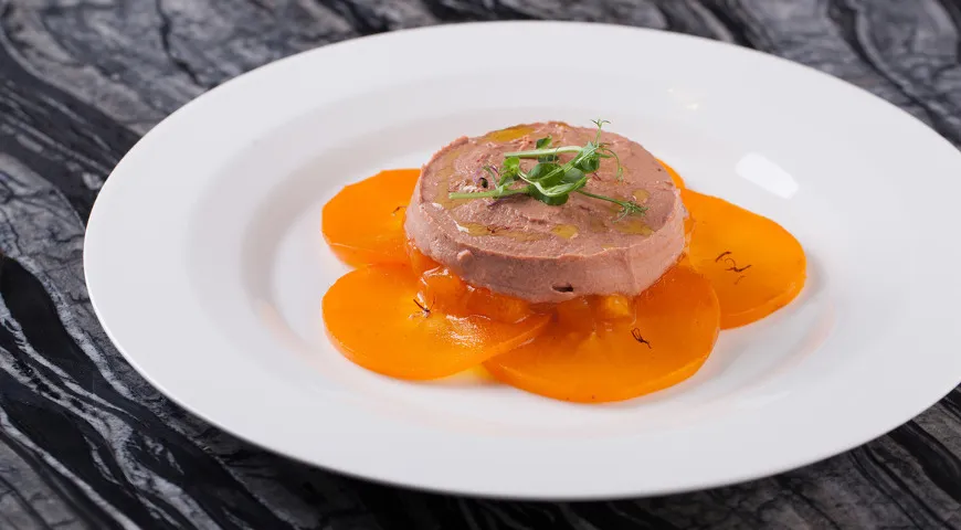 Куриный паштет с хурмой и шафраном
