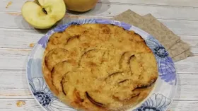 Яблочно-творожный пирог к чаю