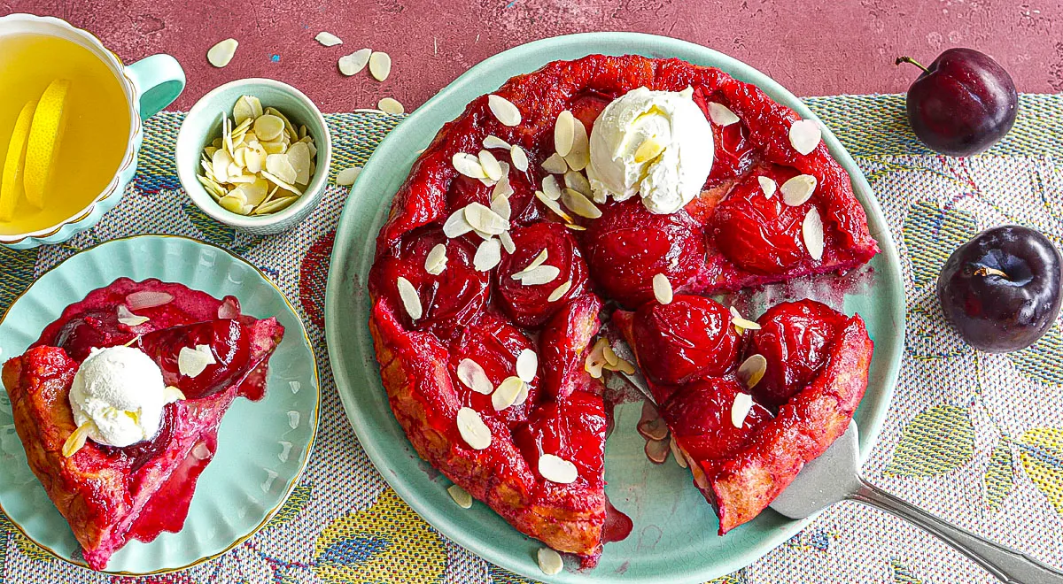 Рецепт тарт татена со сливами, марципаном и слоеным тестом