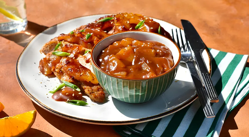 Рецепт кисло-сладкого соуса с ананасами