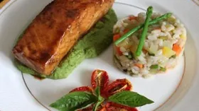 Рецепты с мёдом, маслом оливковым и лососем