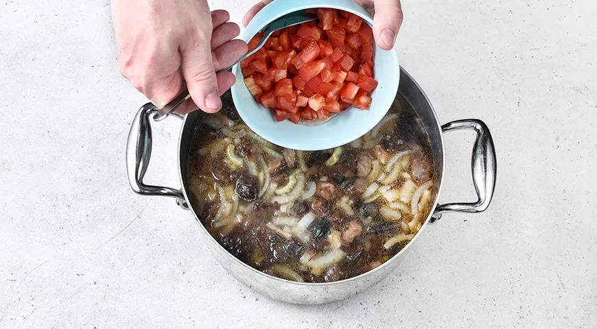 Грибной суп с мясом