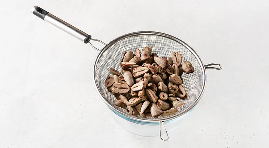 Рассольник с куриными сердечками