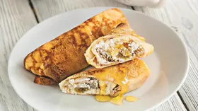 Блюда в блиннице с творогом