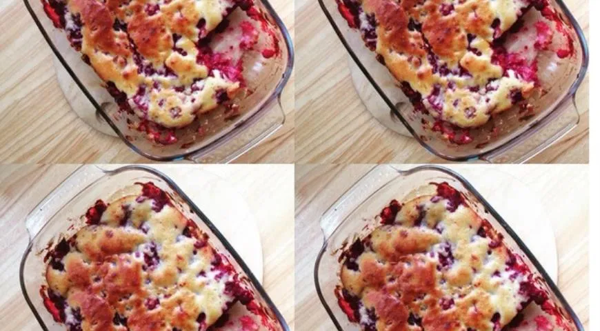 Ягодный пирог из кислого молока