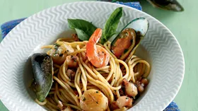 Рецепты с овощами, рыбой и спагетти