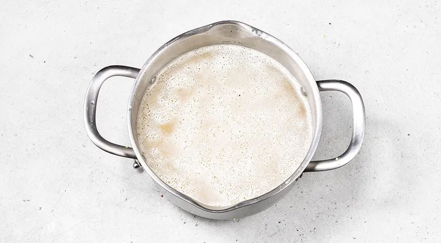 Пшенный суп с яичной паутинкой