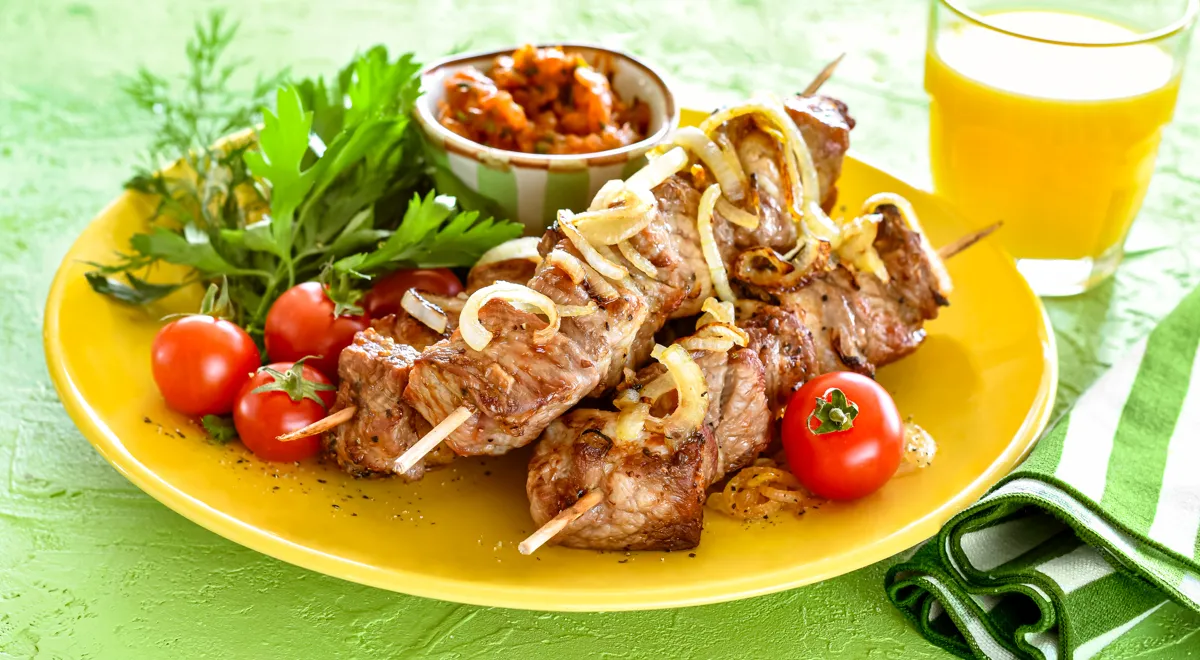 Рецепт шашлыка из свиной шеи в аэрогриле